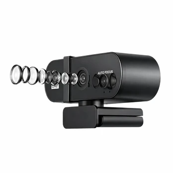 Kompiuterio (WEB) kamera 4K internetinė kamera USB, su privatumo dangteliu, 1 vnt.