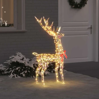3D reindžeras su 140 LED Šilta balta 128 cm PET