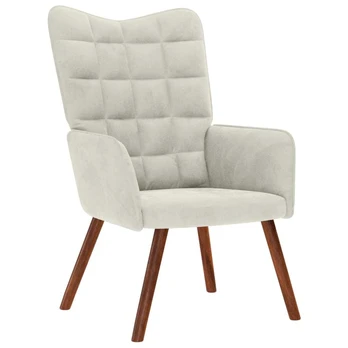 Poilsio kėdės, aksomas : Modelis - without stool, Skaičius pakuotėje - 1, Spalva - kreminė