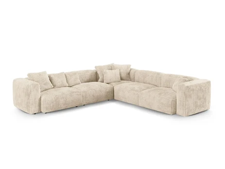 Modular Symmetrical Corner Sofa, "Martina", 5 Seats, 330x330x75, Light Beige