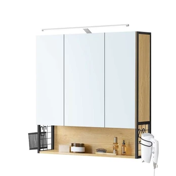 Veidrodinė spintelė, 14.5x70x70 cm, ąžuolas, MDF