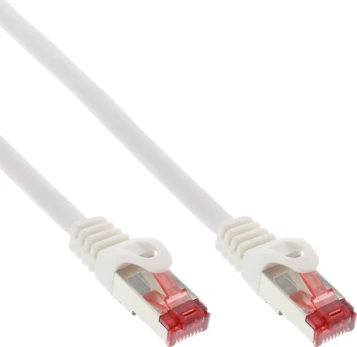 InLine 50pcs. Bulk-Pack InLine® Patch cable, S/FTP (PiMf), Cat.6, 250MHz, PVC, CCA, baltas, 1.5m