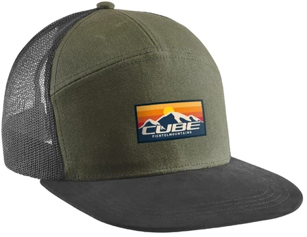 Dviratininko kepurė vyrams/moterims/universalus Cube Cap TM 12601, žalias/pilkas