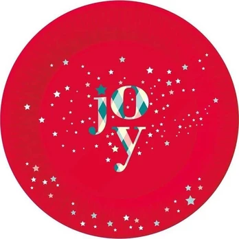 GoDan Joy popierinės lėkštės raudonos 18cm 6vnt