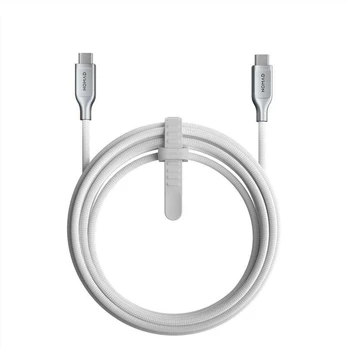 Nomad Kevlaro laidas, USB-C į USB-C, 3,0 m, baltas