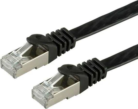 Value VALUE FTP patch cables Kat6 flat juodas 5m 196,85Zoll - 21.99.0975