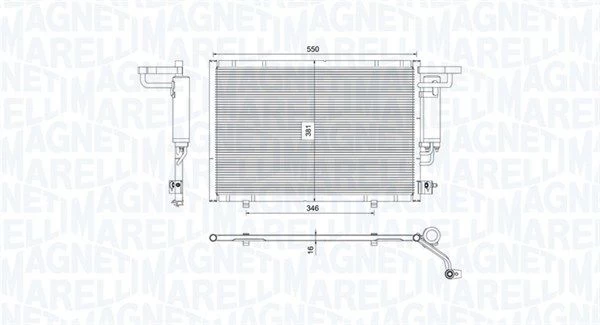 Kondensatorius, oro kondicionierius MAGNETI MARELLI 350203754000
