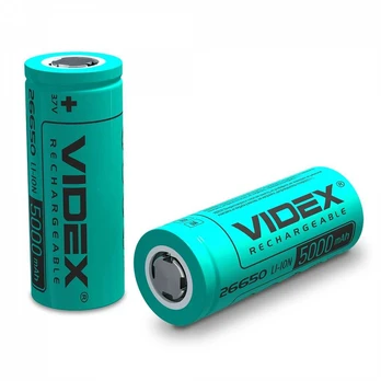 Įkraunama baterija VIDEX Li-Ion 26650, 5000mAh, 3,7V