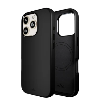 Puro silikono dėklas iPhone 16 Pro“ – juodas