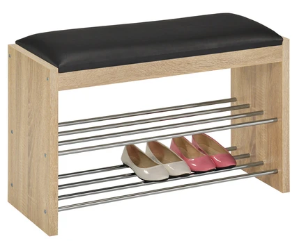 Shoe rack-bench BENO 79,5x30xH50cm, light oak