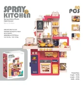 Kitchen Kitchenette with Light, Sound and Water Function 80 pieces. Red kaina