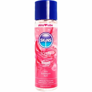 Skins Tasty Bubblegum Water-Based Lubricant 130ml - Long-Lasting Vegan Formula