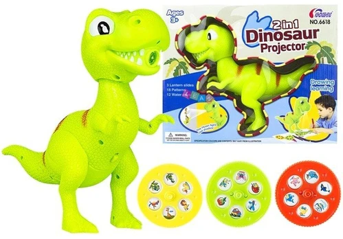 Lean Vaikiškas vaikiškas žaislinis projektorius Dinozauras 18P