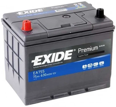 Akumuliatorius EXIDE 75 Ah 630 A EN 12V