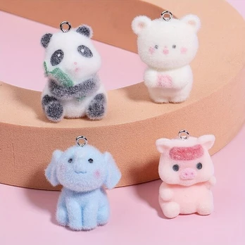 3D Dervos Pandos Dramblių Ir Meškų Pakabukas, 2pcs Bear