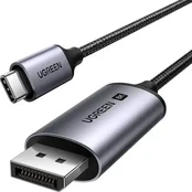 Kabelis Ugreen Kabelis UGREEN CM556 USB-C do DisplayPort 8K 1m (juoda) kaina