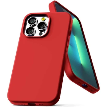 Dėklas Mercury Silicone Case Apple iPhone 13 Pro Max raudonas
