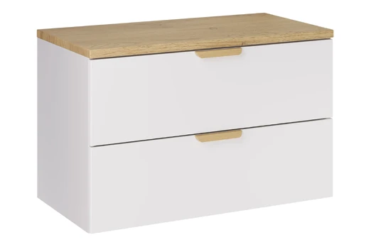 Pakabinama vonios spintelė su stalviršiu Aster White, 80 cm, balta