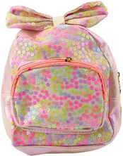 Lean Children's Backpack With Sequins, Flowers, Bow, Light Rožinė, 22cm, 2.8L kaina