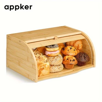 bambukinė duonos dėžė