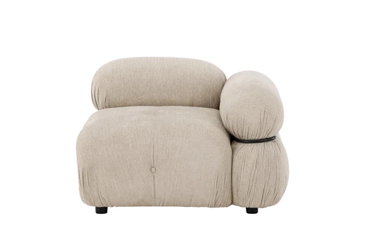 Mika Module Sofa - Corner - Black / Beige - Left