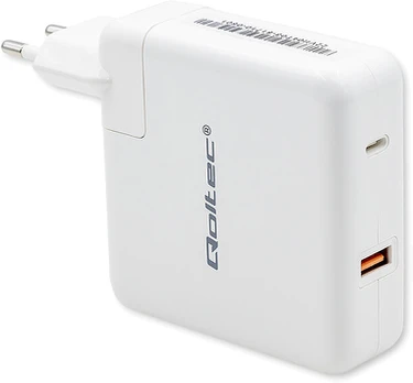 Įkroviklis Qoltec 51710, USB/USB-C, balta, 108 W