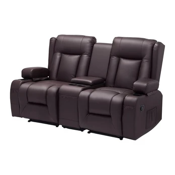 Dviejų vietų atlošiama sofa su centriniu console