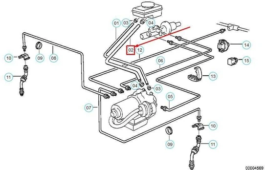 BMW 3 E36 Schlauch Originalus 34321160830
