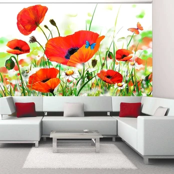 Artgeist Fototapetas - Country poppies