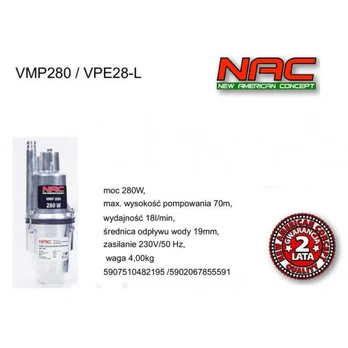 NAC impulsų siurblys 280W 68m (VPE28-L)