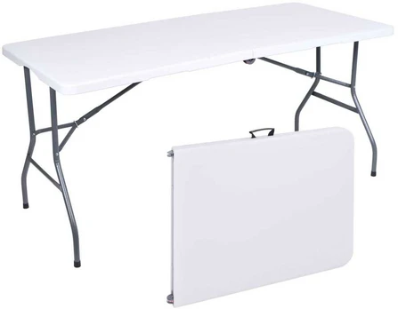 RICO maitinimo stalas sulankstomas į lagaminą - 152 cm - baltas