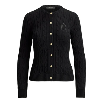 Kardiganas moterims, Juoda, Sweater-cardigan