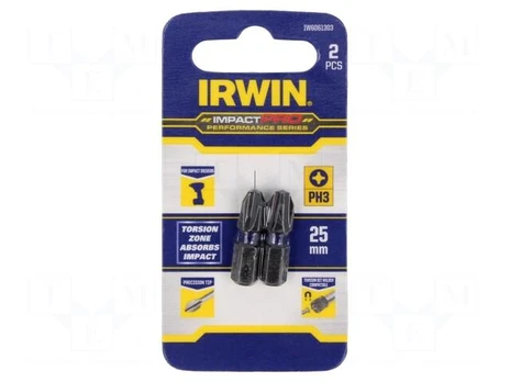 Screwdriver bit | Phillips | PH3 | Kind: impact | 2pcs | IMPACT PRO