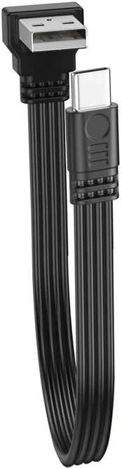 Plokščias Usb-c 90° kampu laidas, 30 cm, duomenų perdavimas
