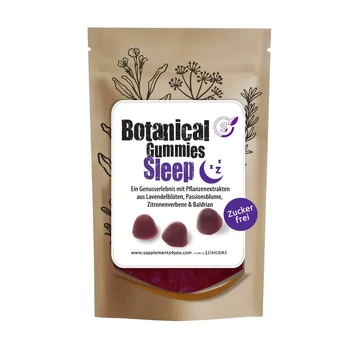 Veganiški guminukai SLEEP BOTANICAL GUMMIES, su saldikliu