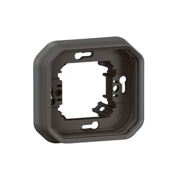 PLEXO 1 GANG FLUSH MOUNTING SUPPORT FRAME - ANTHRACITE