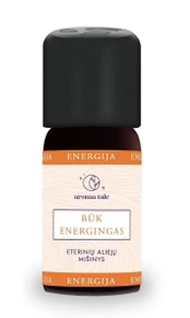 Eterinių aliejų mišinys BŪK ENERGINGAS 10 ml.