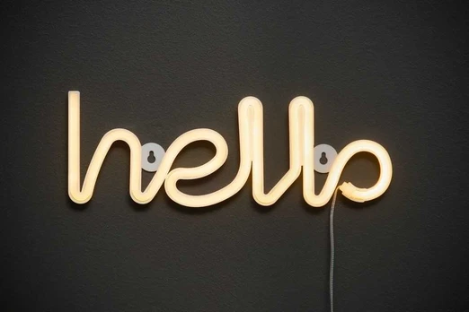 Finnlumor LED light text Hello assortment