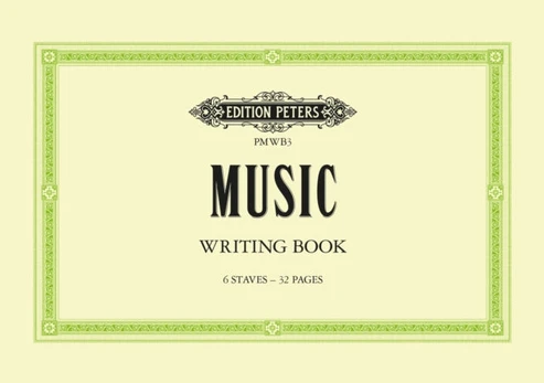 Music Writing Book: A5 landscape 6-stave