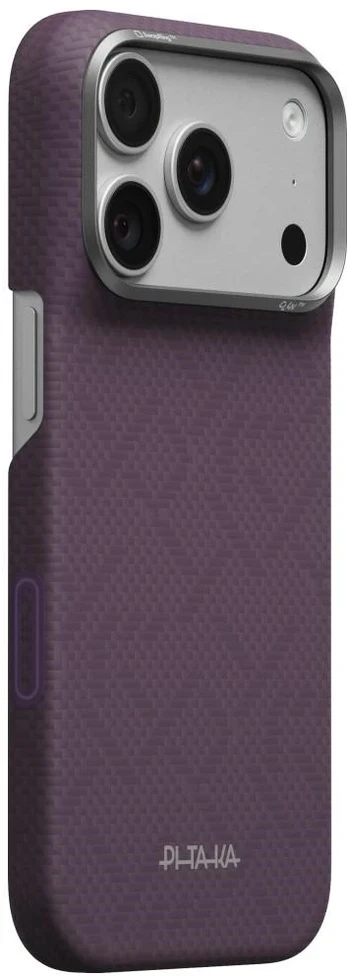 Dėklas Case PITAKA Edge PTK Weaving-Charoite MagSafe for iPhone 18 Pro / 17 Pro Violetinė