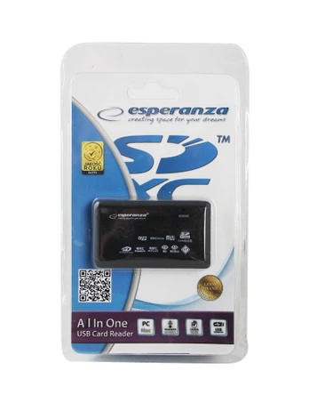 Esperanza EA119 card reader Black USB 2.0