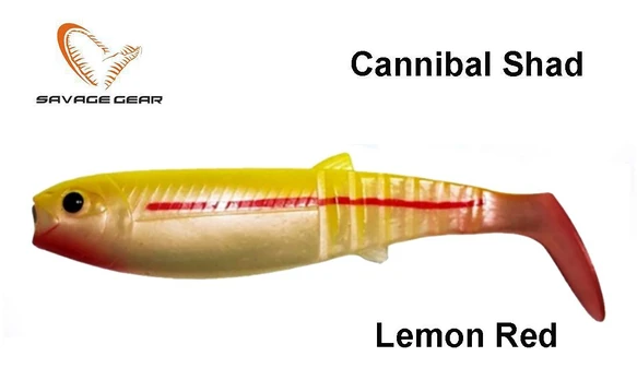 Guminukas Savage Gear Cannibal Lemon Red 15 cm