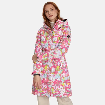Huppa Moteriška prailginta striukė MINNA, neon pink pattern