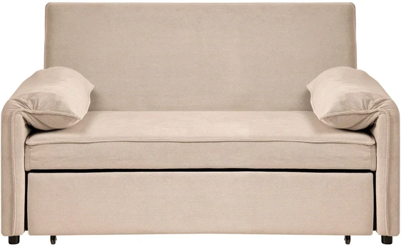 Beliani Išskleidžiama sofa HORMA šviesiai ruda