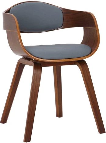 Kėdė 'Kingston Leatherette' riešutmedžio/pilka