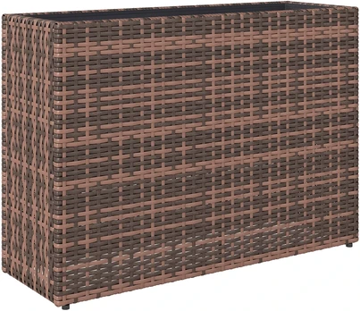 Aosom Pakelta daržinė lysvė 81x28x58 cm Ruda rotango