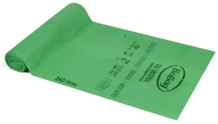 Compostable garbage bags BioBag 240L (12 pcs. per roll) 17mkr. 87x150cm žalias