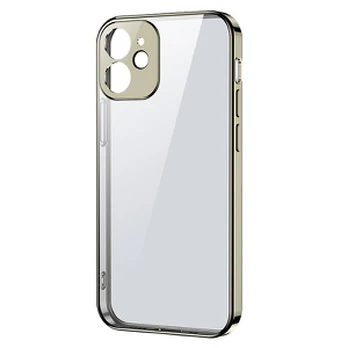 Joyroom New Beauty Series ultra thin case with electroplated frame, skirtas iPhone 12 Pro Max, auksinis