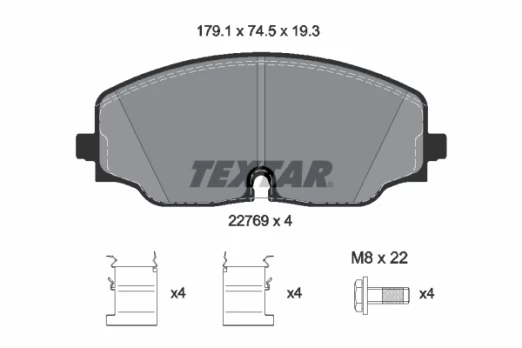 TEXTAR 2276901 Brake pad set