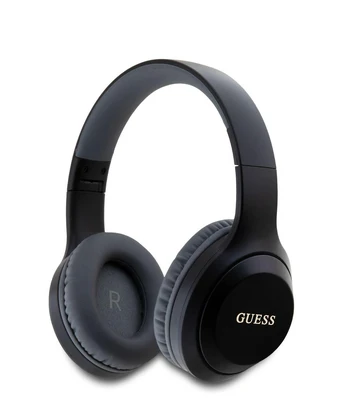 Adapteris Guess Guess Classic Silver Logo Bluetooth Stereo Headphone Black